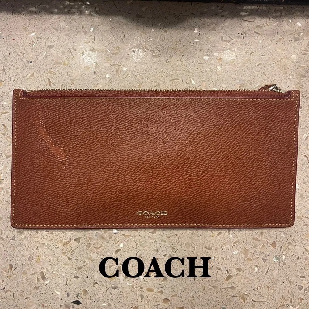 Coach Leather Pouch Brown